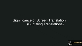 What is subtitle translation?
