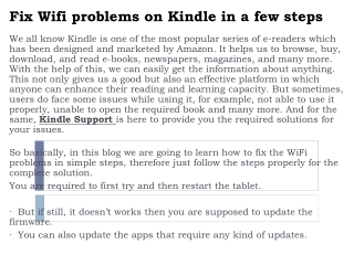 kindle support center looking for the best online service provider