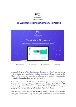 Top Web Development Company in Poland