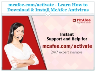 mcafee.com/activate - Learn How to Download & Install McAfee Antivirus