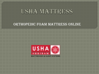 Orthopeadic Foam Mattress Online – Usha Shriram