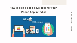 How to pick a good developer for your iPhone App in India