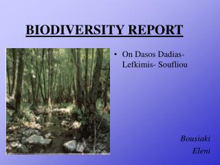 BIODIVERSITY REPORT