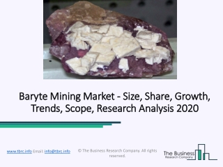 Baryte Mining Market Industry overview, latest Trend and Growth Analysis 2020