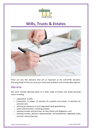 Wills, Trusts & Estates