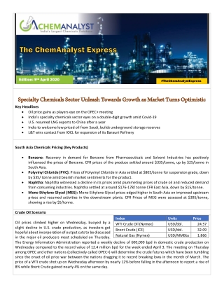 Specialty Chemicals Sector Unleash Towards Growth as Market Turns Optimistic