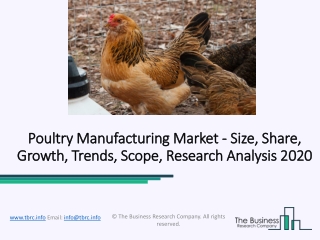 Poultry Manufacturing Market Strategies and Forecasts Worldwide 2020
