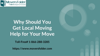 Why Do You Need Local Moving Help for Moving Around the Town