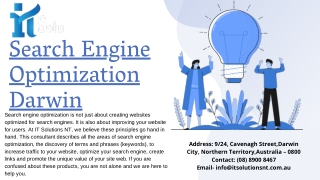 Search Engine Optimization Darwin | IT Solutions NT