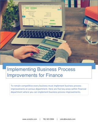 Implementing Business Process Improvements For Finance Departments