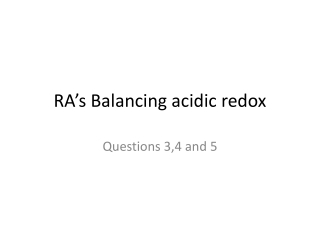 Acidic redox