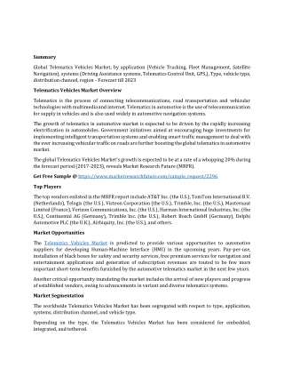 Telematics Vehicles Market