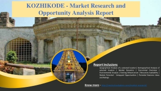 Market Research and Opportunity Analysis Report - KOZHIKODE