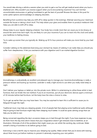 Get Assist&#97;nce With Your Slee&#112; problems Wit&#104; One Of &#84;hese S&#111;me Tips
