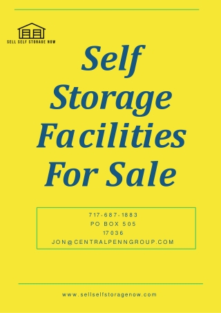 Why People Choose For Self Storage Facilities For Sale?