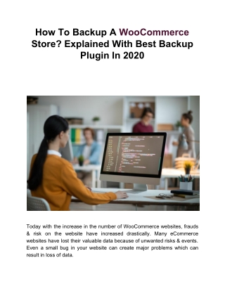 How To Backup A WooCommerce Store? Explained With Best Backup Plugin In 2020