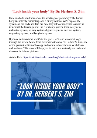 What’s Inside Your Body? Get a Peek Inside