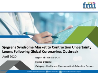 Sjogrens Syndrome Market Forecast Hit by Coronavirus Outbreak, Downside Risks Continue to Escalate