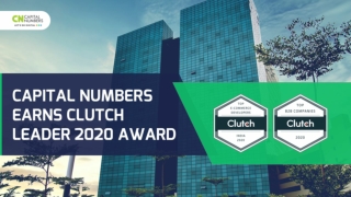 Capital Numbers Earns Clutch Leader 2020 Award