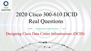 PassQuestion Cisco 300-610 DCID Exam Questions