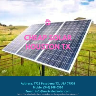 Cheap Solar Houston TX | Solar Panel Supplier Houston TX