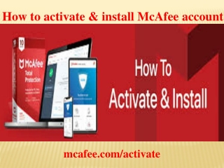 How to activate & install McAfee account