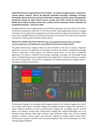 Global Photoacoustic Imaging Market Size & Analysis - Forecasts To 2026