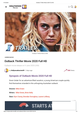 Outback Thriller Movie 2020 Full HD - hollywoodmovies99.com