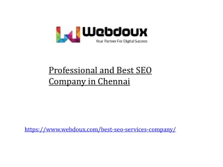 Professional and Best SEO Company in Chennai at India