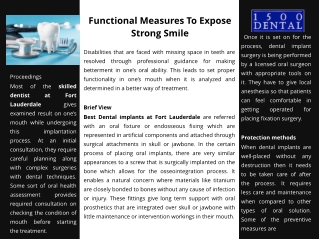 Functional Measures To Expose Strong Smile