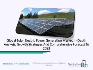 Global Solar Electric Power Generation Market Research Report