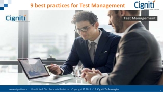 9 best practices for Test Management