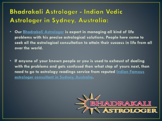 Best Astrologer in Sydney, Australia: