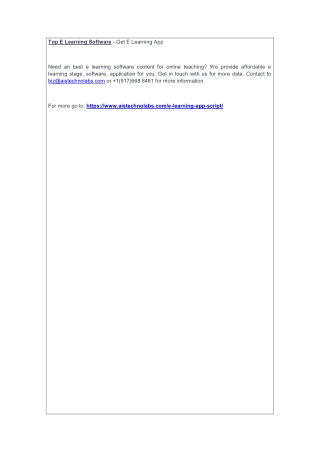 Top E Learning Software - Get E Learning App