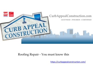 Roofing Repair - You must know this