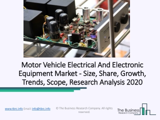 Motor Vehicle Electrical and Electronic Equipment Market Growth Opportunities 2020
