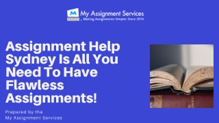 Assignment Help Sydney Is All You Need To Have Flawless Assignments