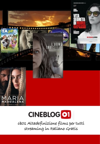 Cineblog01 - cb01 Altadefinizione films per tutti streaming in Italiano Gratis