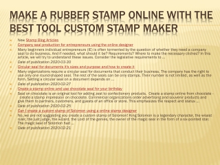 Rubber stamp online