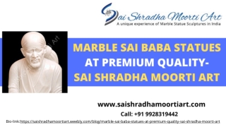 MARBLE SAI BABA STATUES AT PREMIUM QUALITY-SAI SHRADHA MOORTI ART