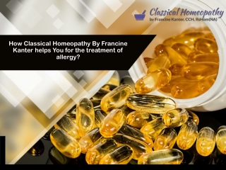 How Classical Homeopathy By Francine Kanter helps You for the treatment of allergy?