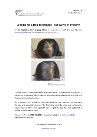 Looking for a Hair Treatment That Works in Sydney?