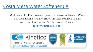 Costa Mesa Water Softener CA