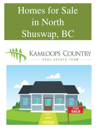 Homes for Sale in North Shuswap, BC