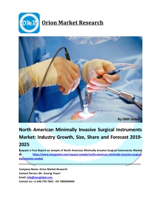 North American Minimally Invasive Surgical Instruments Market Size, Share and Forecast 2019-2025