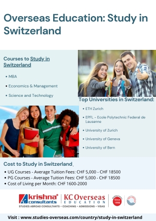 How to study in Switzerland