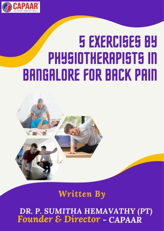 5 Exercises by Physiotherapists in Bangalore For Back Pain - Capaar4autism