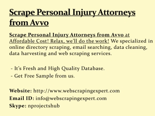 Scrape Personal Injury Attorneys from Avvo
