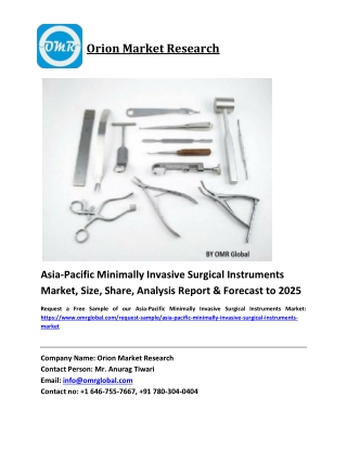 Asia-Pacific Minimally Invasive Surgical Instruments Market Size, Share and Forecast 2019-2025