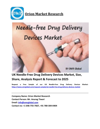 UK Needle-Free Drug Delivery Devices Market Size, Share and Forecast 2019-2025